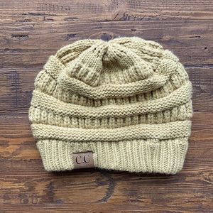 CC Knit Winter Hat- Golden Camel